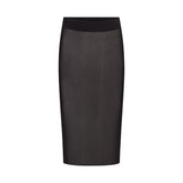 MESH COVER-UPS MIDI SKIRT | ONYX LAYS FLAT ON A WHITE BACKGROUND | FLT