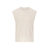 HEAVYWEIGHT COTTON MENS CROPPED TANK | BUFF FLAT ON A WHITE BACKGROUND | FLT