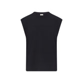 HEAVYWEIGHT COTTON MENS CROPPED TANK | OBSIDIAN FLAT ON A WHITE BACKGROUND | FLT