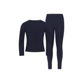 SKIMS SLEEP KIDS SLEEP SET | NAVY FLAT ON A WHITE BACKGROUND | FLT
