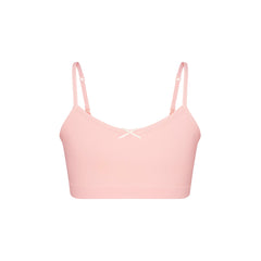 COTTON SEAMLESS GIRLS BRALETTE 2-PACK | MARBLE AND BALLET FLAT ON A WHITE BACKGROUND @ | FLT