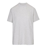 BOYFRIEND T-SHIRT | LIGHT HEATHER GREY (T-SHIRTS, TOPS) LAYS FLAT ON A WHITE BACKGROUND | FLT