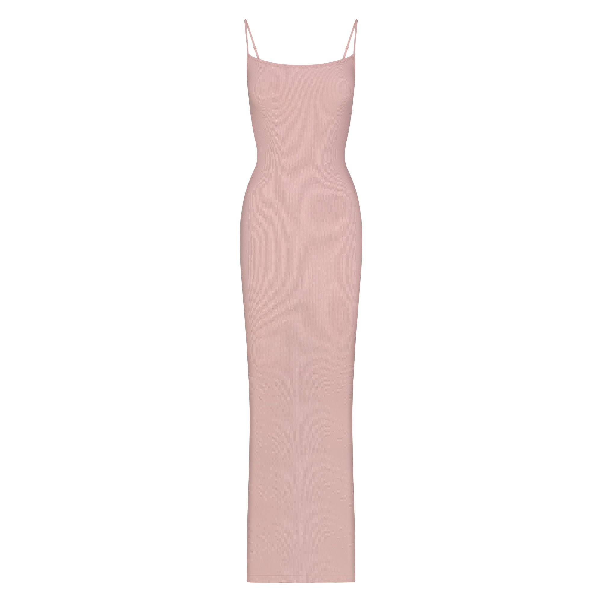 SOFT LOUNGE LONG SLIP DRESS | MORGANITE FLAT ON A WHITE BACKGROUND | FLT