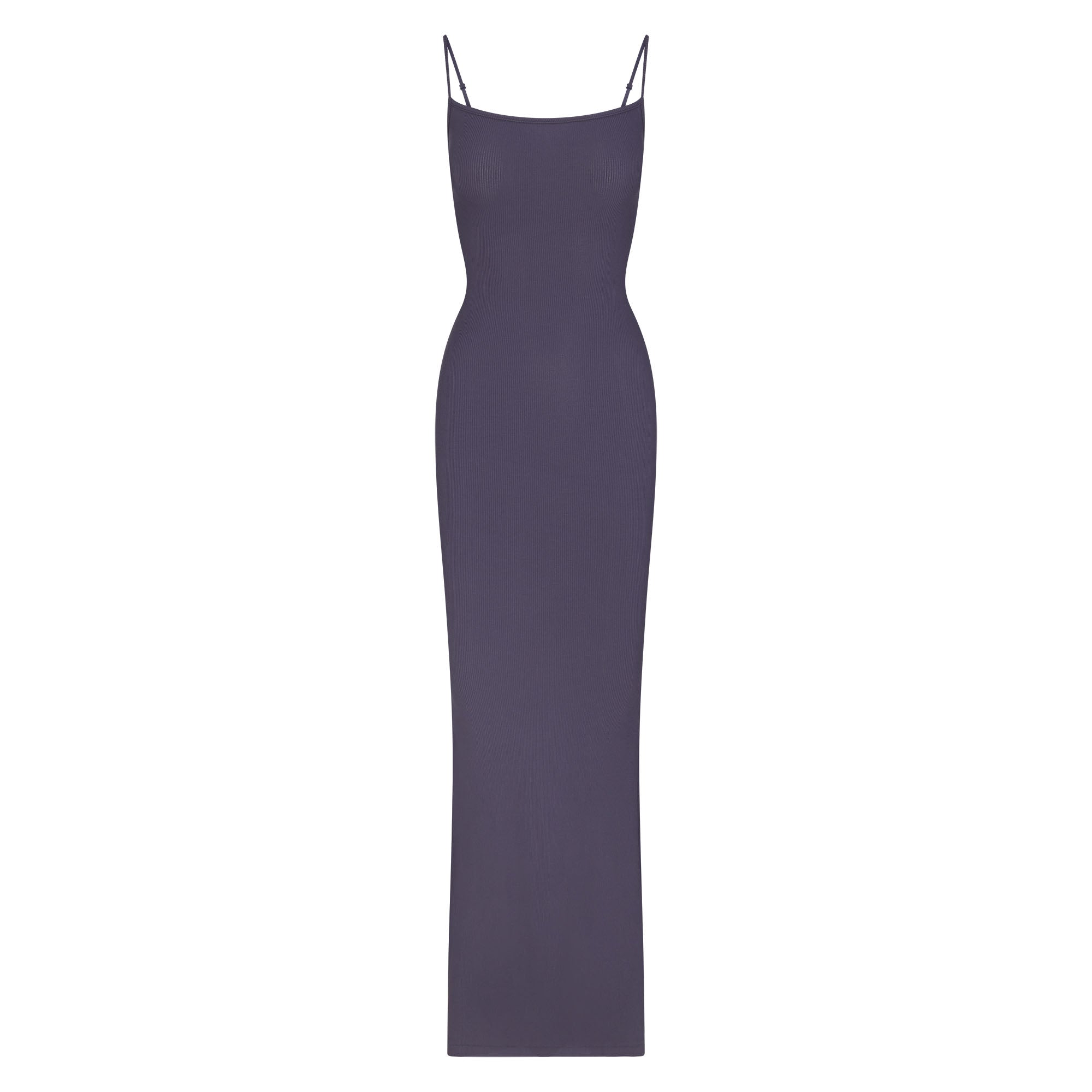 SOFT LOUNGE LONG SLIP DRESS | SLEET FLAT ON A WHITE BACKGROUND | FLT