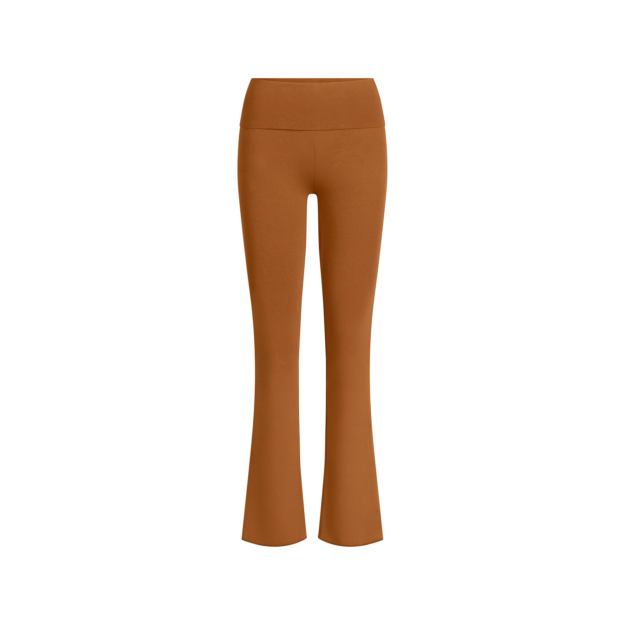 COTTON JERSEY FOLDOVER PANT | CHAI FLAT ON A WHITE BACKGROUND | FLT