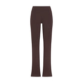 COTTON JERSEY FOLDOVER PANT | ESPRESSO FLAT ON A WHITE BACKGROUND | FLT