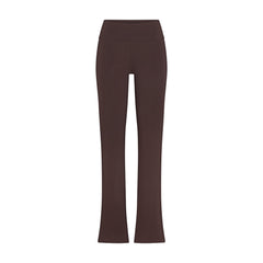 COTTON JERSEY FOLDOVER PANT | ESPRESSO FLAT ON A WHITE BACKGROUND | FLT
