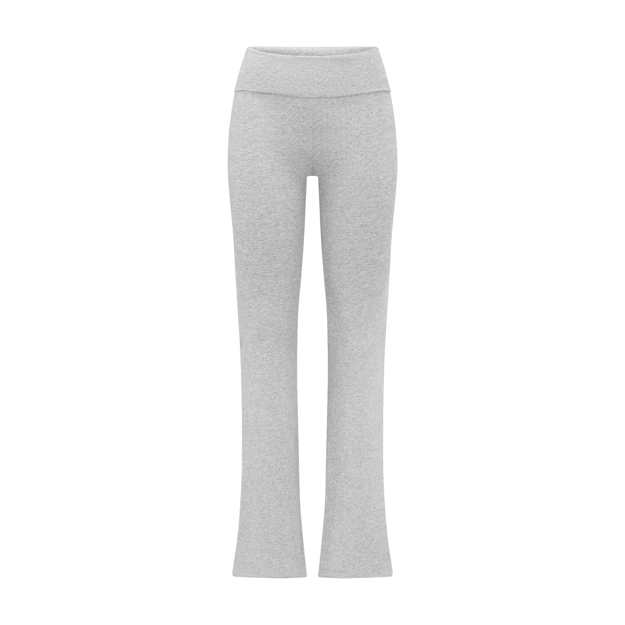 COTTON JERSEY FOLDOVER PANT | LIGHT HEATHER GREY FLAT ON A WHITE BACKGROUND | FLT