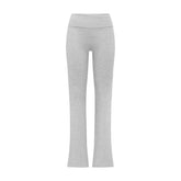 COTTON JERSEY FOLDOVER PANT | LIGHT HEATHER GREY FLAT ON A WHITE BACKGROUND | FLT