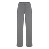 COTTON JERSEY STRAIGHT LEG PANT | DARK HEATHER GREY FLAT ON A WHITE BACKGROUND | FLT