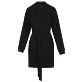 SOFT LOUNGE ROBE | ONYX (SHORT ROBES) LAYS FLAT ON A WHITE BACKGROUND | FLT
