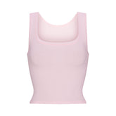 COTTON RIB TANK | CHERRY BLOSSOM FLAT ON A WHITE BACKGROUND | FLT