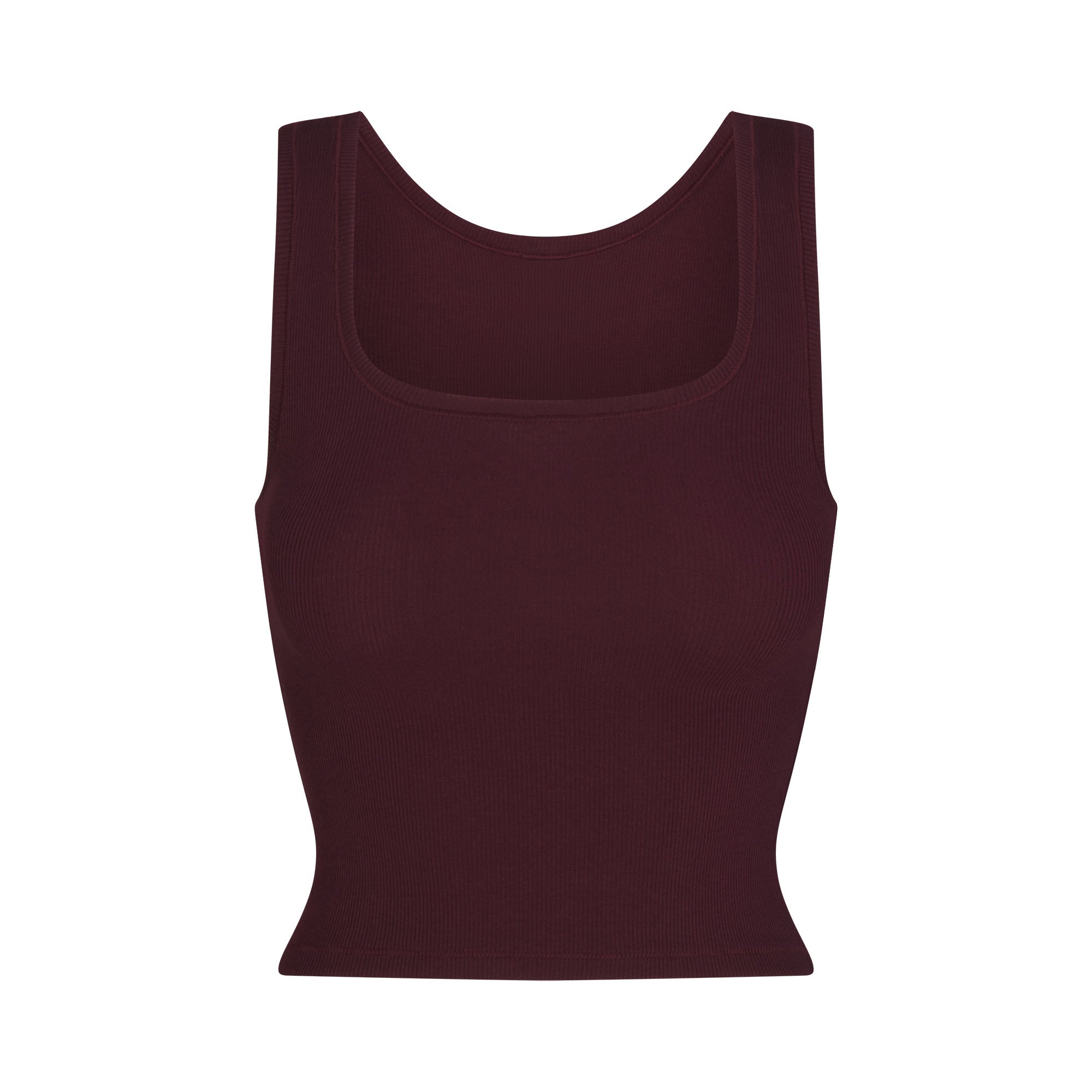 COTTON RIB TANK | CURRANT FLAT ON A WHITE BACKGROUND | FLT