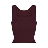 COTTON RIB TANK | CURRANT FLAT ON A WHITE BACKGROUND | FLT