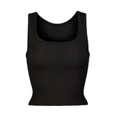 COTTON RIB TANK | SOOT (TANKS, TOPS) LAYS FLAT ON A WHITE BACKGROUND | FLT