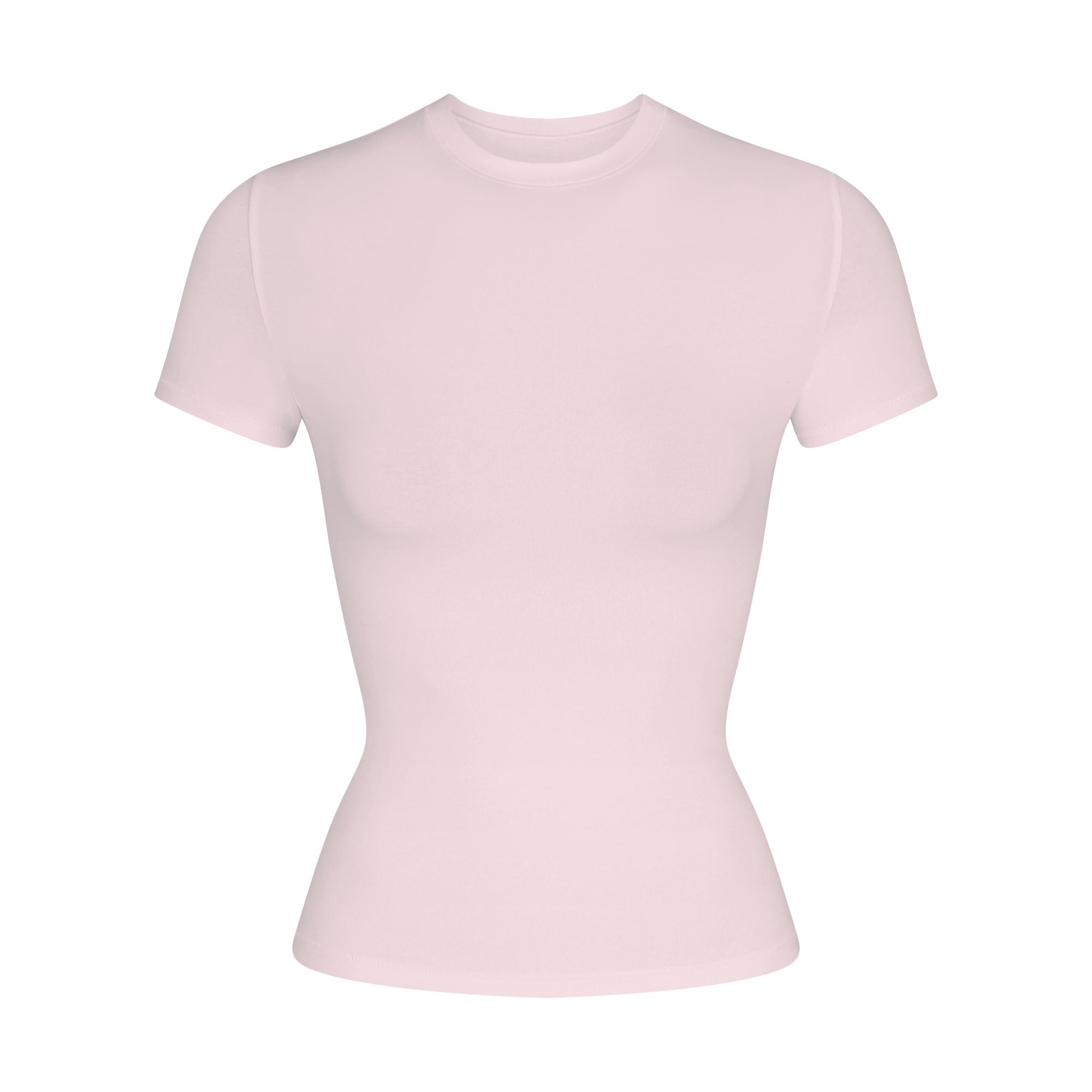COTTON JERSEY T-SHIRT | CHERRY BLOSSOM FLAT ON A WHITE BACKGROUND | FLT