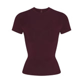 COTTON JERSEY T-SHIRT | CURRANT FLAT ON A WHITE BACKGROUND | FLT