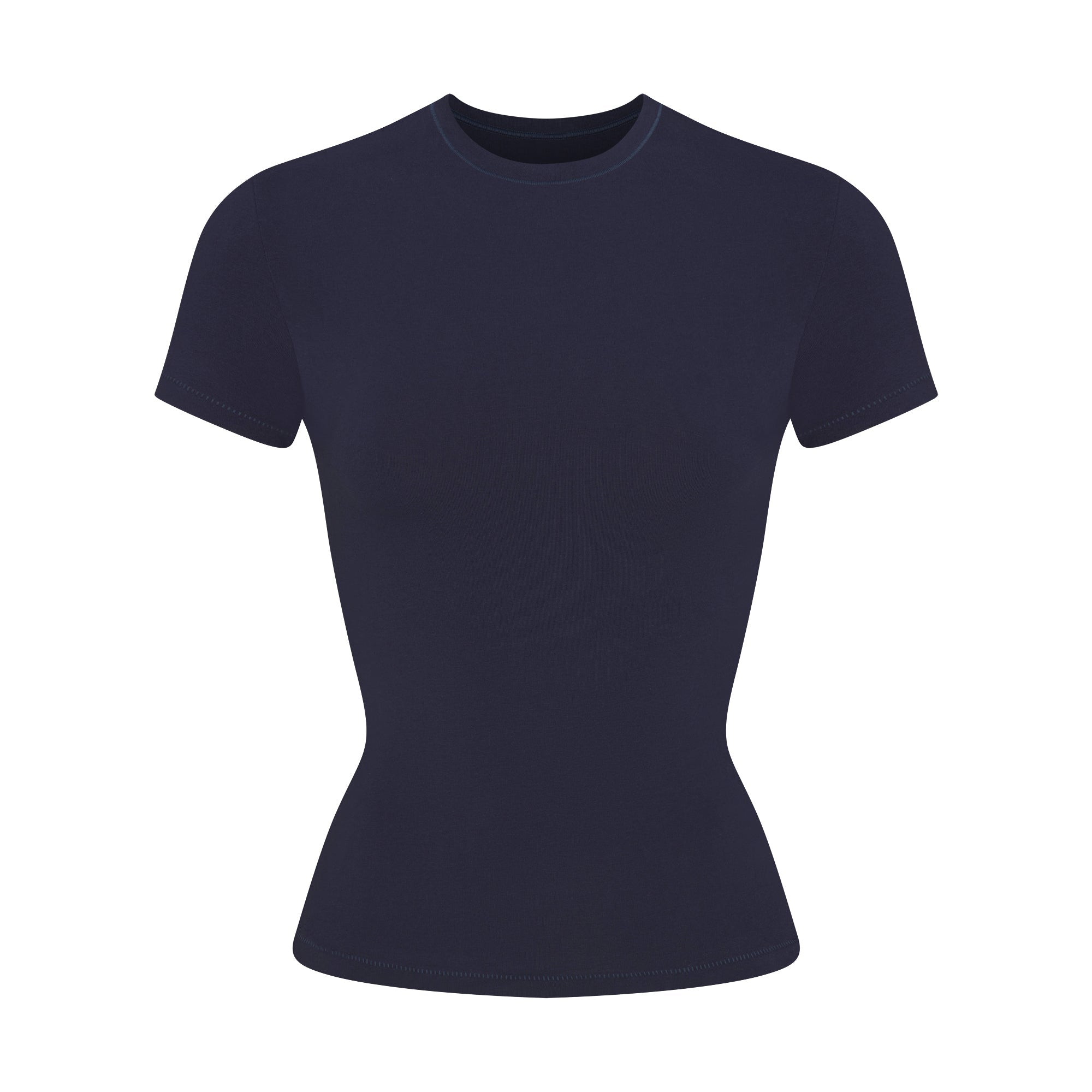 COTTON JERSEY T-SHIRT | NAVY FLAT ON A WHITE BACKGROUND | FLT
