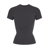 COTTON JERSEY T-SHIRT | SOOT FLAT ON A WHITE BACKGROUND | FLT