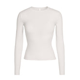 COTTON JERSEY LONG SLEEVE T-SHIRT | MARBLE FLAT ON A WHITE BACKGROUND | FLT