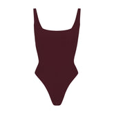 FITS EVERYBODY SQUARE NECK BODYSUIT | CURRANT FLAT ON A WHITE BACKGROUND | FLT