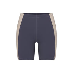 NikeSKIMS MATTE AND SHINE 5" BIKER SHORT | DEEP ROYAL/STONE FLAT ON A WHITE BACKGROUND | FLT