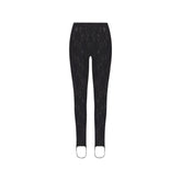STRETCH LACE STIRRUP LEGGING | SOOT FLAT ON A WHITE BACKGROUND | FLT