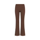 NikeSKIMS MATTE SLIM FLARE LEGGING | DARK SEPIA FLAT ON A WHITE BACKGROUND | FLT