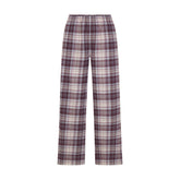 FLANNEL SLEEP OVERSIZED PANT | IRIS MICA PLAID & LAYS FLAT ON A WHITE BACKGROUND | FLT
