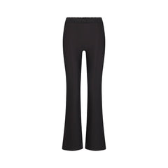 SKIMS BODY HIGH-WAISTED FLARE PANT | ONYX FLAT ON A WHITE BACKGROUND | FLT