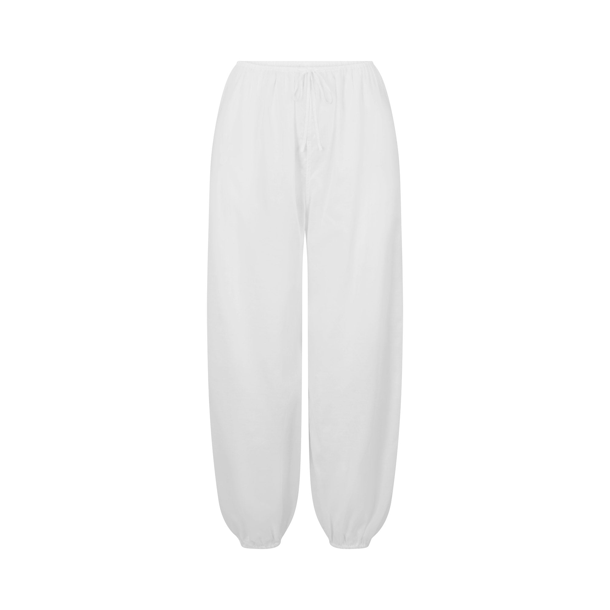 VOILE SLEEP BALLOON PANT | SNOW FLAT ON A WHITE BACKGROUND | FLT