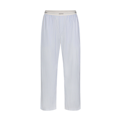 COTTON POPLIN MENS LOGO BAND SLEEP PANT | PLATINUM DOUBLE STRIPE FLAT ON A WHITE BACKGROUND | FLT