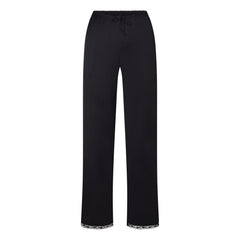 WOVEN SHINE LACE PANT | ONYX FLAT ON A WHITE BACKGROUND | FLT