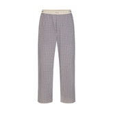 COTTON POPLIN MENS LOGO BAND SLEEP PANT | FULL MOON CHECK FLAT ON A WHITE BACKGROUND | FLT