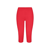 SMOOTH LAYERS HIGH-WAISTED CAPRI | CARMINE FLAT ON A WHITE BACKGROUND | FLT