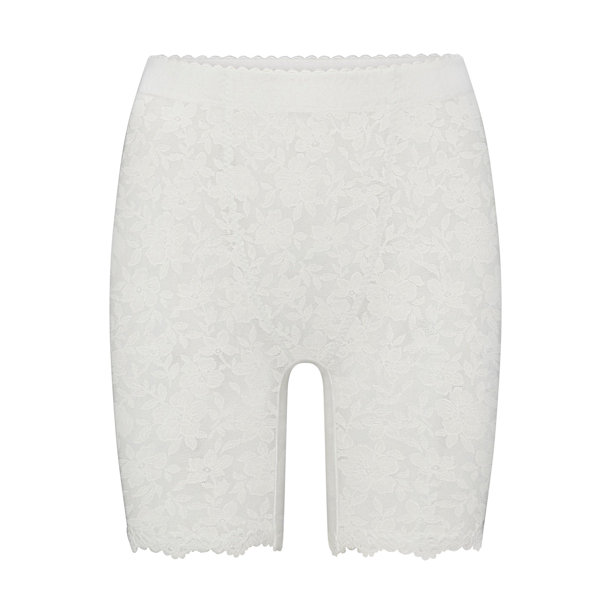 LACE SHAPEWEAR SHORT | IVORY FLAT ON A WHITE BACKGROUND | FLT