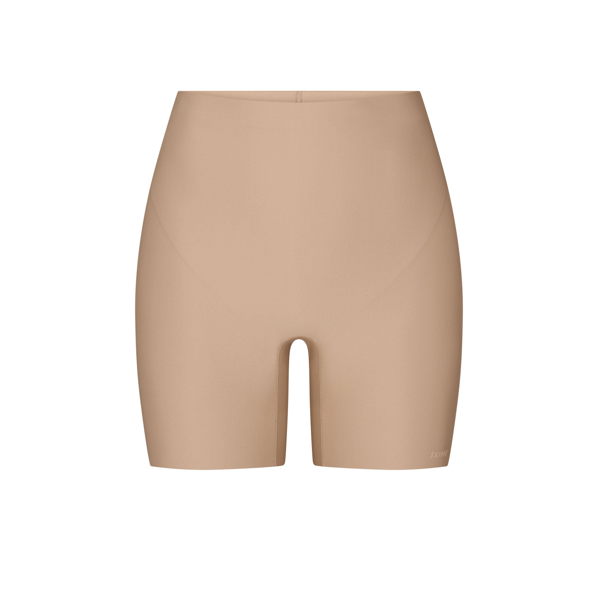 SKIMS BODY CORE SCULPT SHORTIE | CLAY FLAT ON A WHITE BACKGROUND | FLT