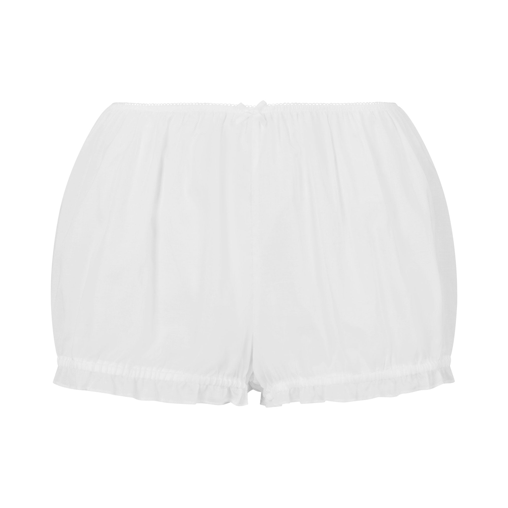 VOILE SLEEP BLOOMER SHORT | SNOW FLAT ON A WHITE BACKGROUND | FLT