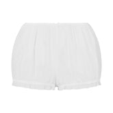 VOILE SLEEP BLOOMER SHORT | SNOW FLAT ON A WHITE BACKGROUND | FLT