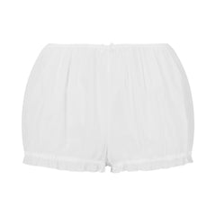 VOILE SLEEP BLOOMER SHORT | SNOW FLAT ON A WHITE BACKGROUND | FLT