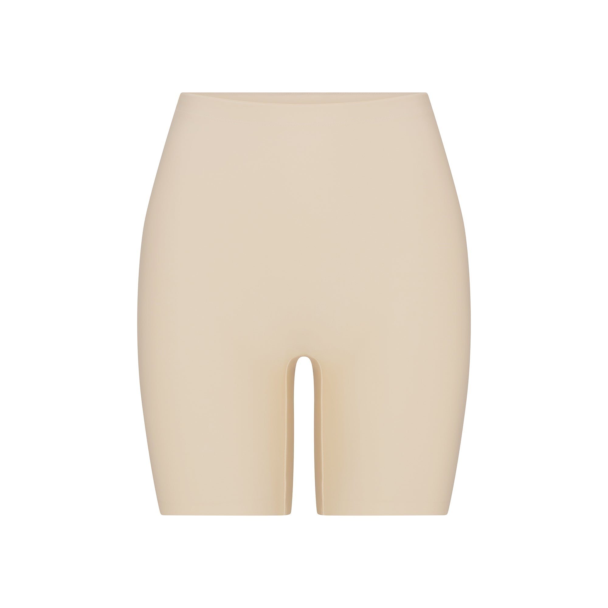 SKIMS BODY BUTT ENHANCING PADDED SHORT | SAND FLAT ON A WHITE BACKGROUND | FLT | FLT