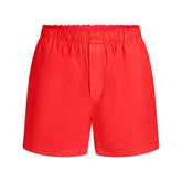 COTTON POPLIN BOXER | RUBY FLAT ON A WHITE BACKGROUND | FLT