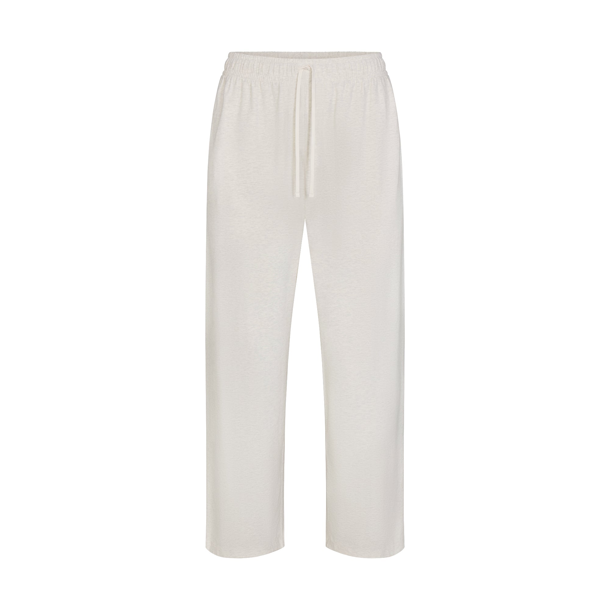 JERSEY LOUNGE MENS RELAXED STRAIGHT LEG PANT | CHALK HEATHER FLAT ON A WHITE BACKGROUND | FLT