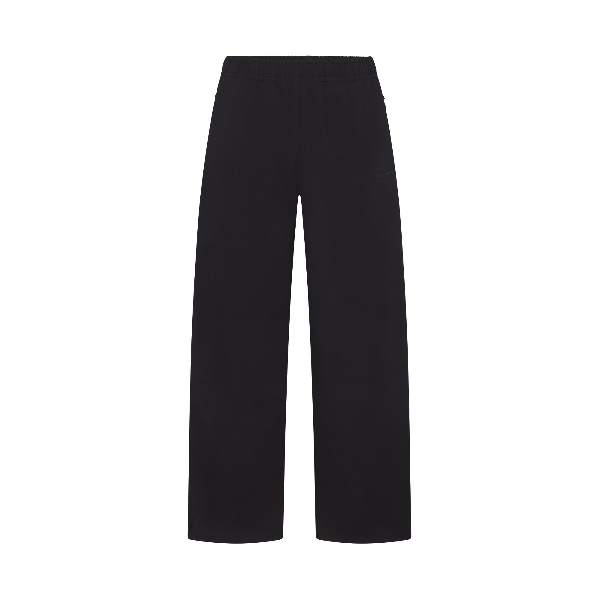 NikeSKIMS MATTE TRICOT SIDE SNAPS PANT | OBSIDIAN FLAT ON A WHITE BACKGROUND | FLT