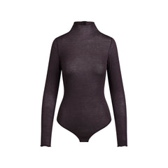 SHEER MODAL LONG SLEEVE TURTLENECK BODYSUIT | PHOENIX FLAT ON A WHITE BACKGROUND | FLT