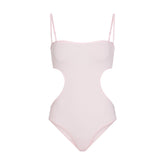 COTTON RIB CUT OUT BODYSUIT | CHERRY BLOSSOM LAYS FLAT ON A WHITE BACKGROUND | FLT