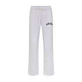 COTTON FLEECE CLASSIC STRAIGHT LEG PANT | LIGHT HEATHER GREY WITH ONYX LOGO FLAT ON A WHITE BACKGROUND | FLT