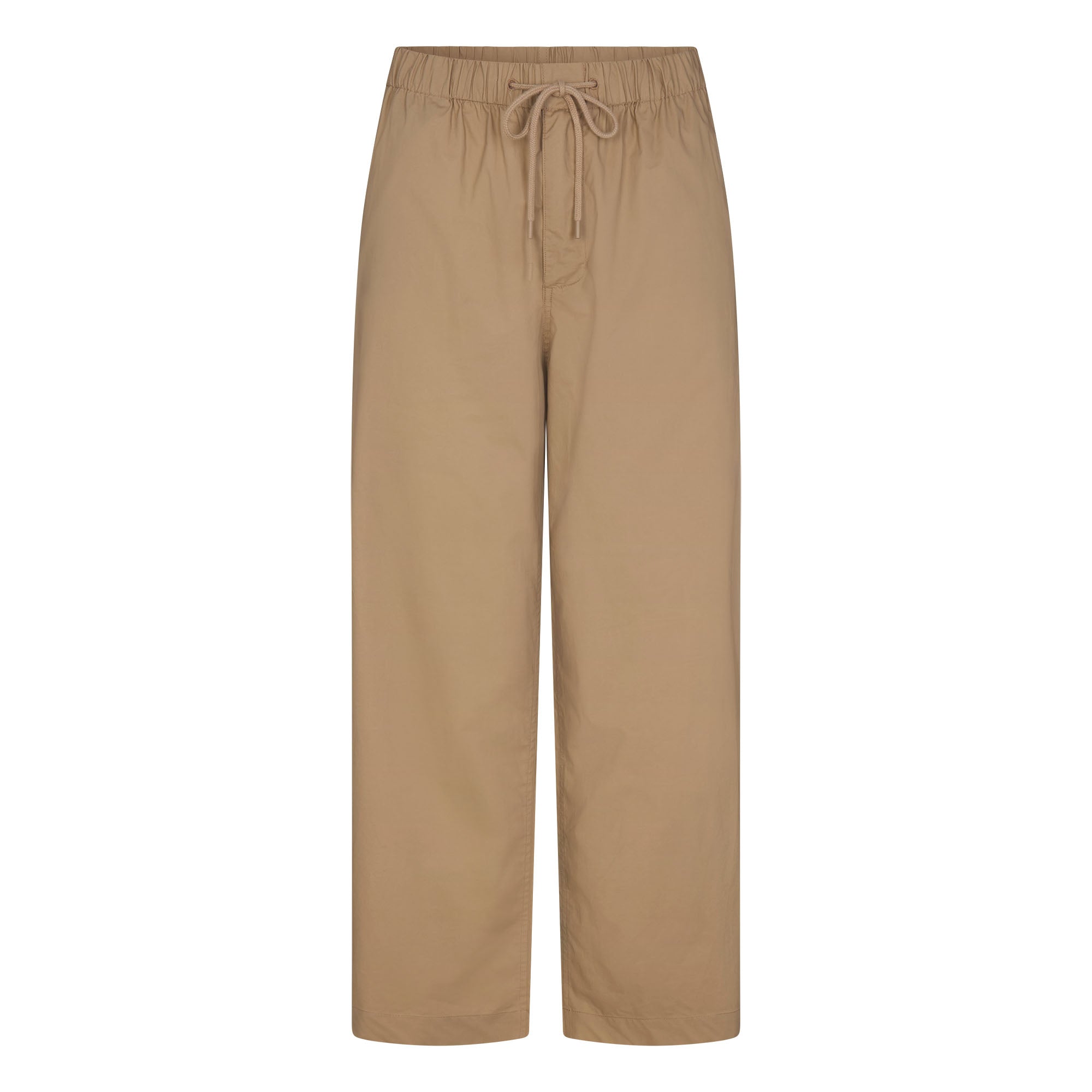 WOVEN COTTON OVERSIZED STRAIGHT LEG PANT | DESERT FLAT ON A WHITE BACKGROUND | FLT