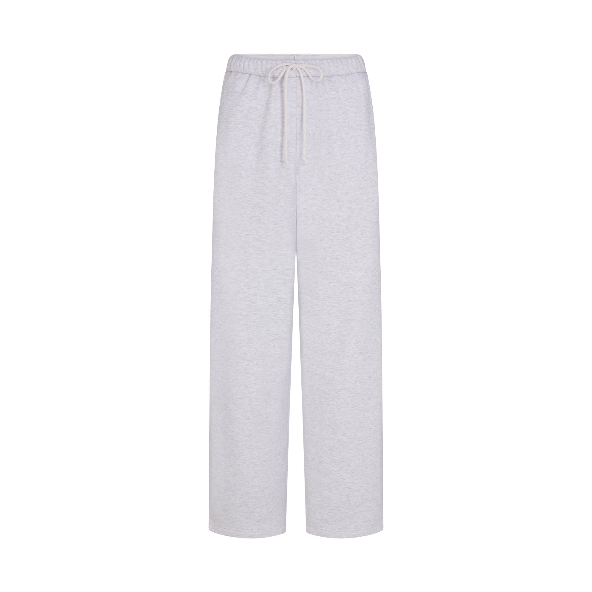 COTTON FLEECE CLASSIC STRAIGHT LEG PANT | LHG ARCHED SKIMS PLAID & LAYS FLAT ON A WHITE BACKGROUND | FLT