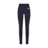 OUTDOOR HIGH-WAISTED LEGGING | NAVY ECRU CONTRAST & LAYS FLAT ON A WHITE BACKGROUND | FLT
